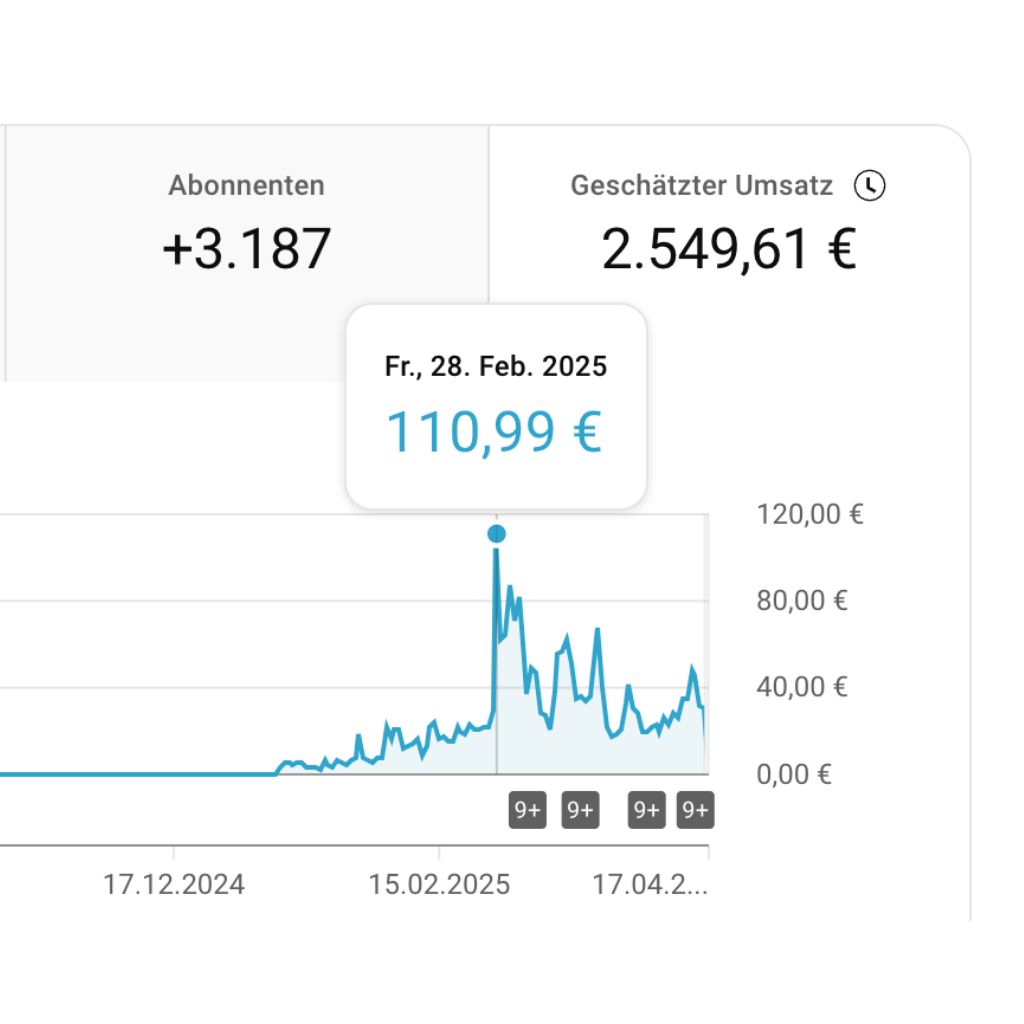 Einnahmen Screenshot